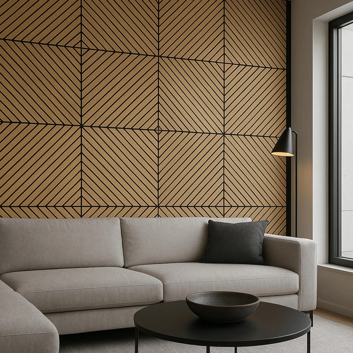 Custom accent wall installation in Palm Springs